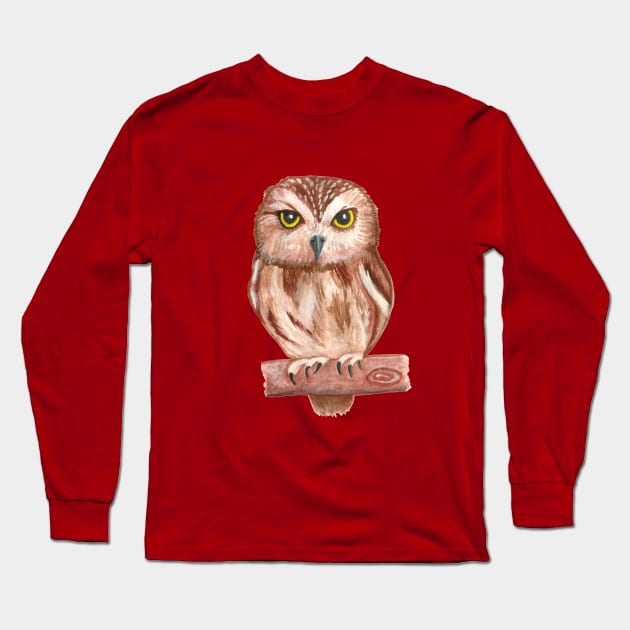 Owl Long Sleeve T-Shirt by Ornaart